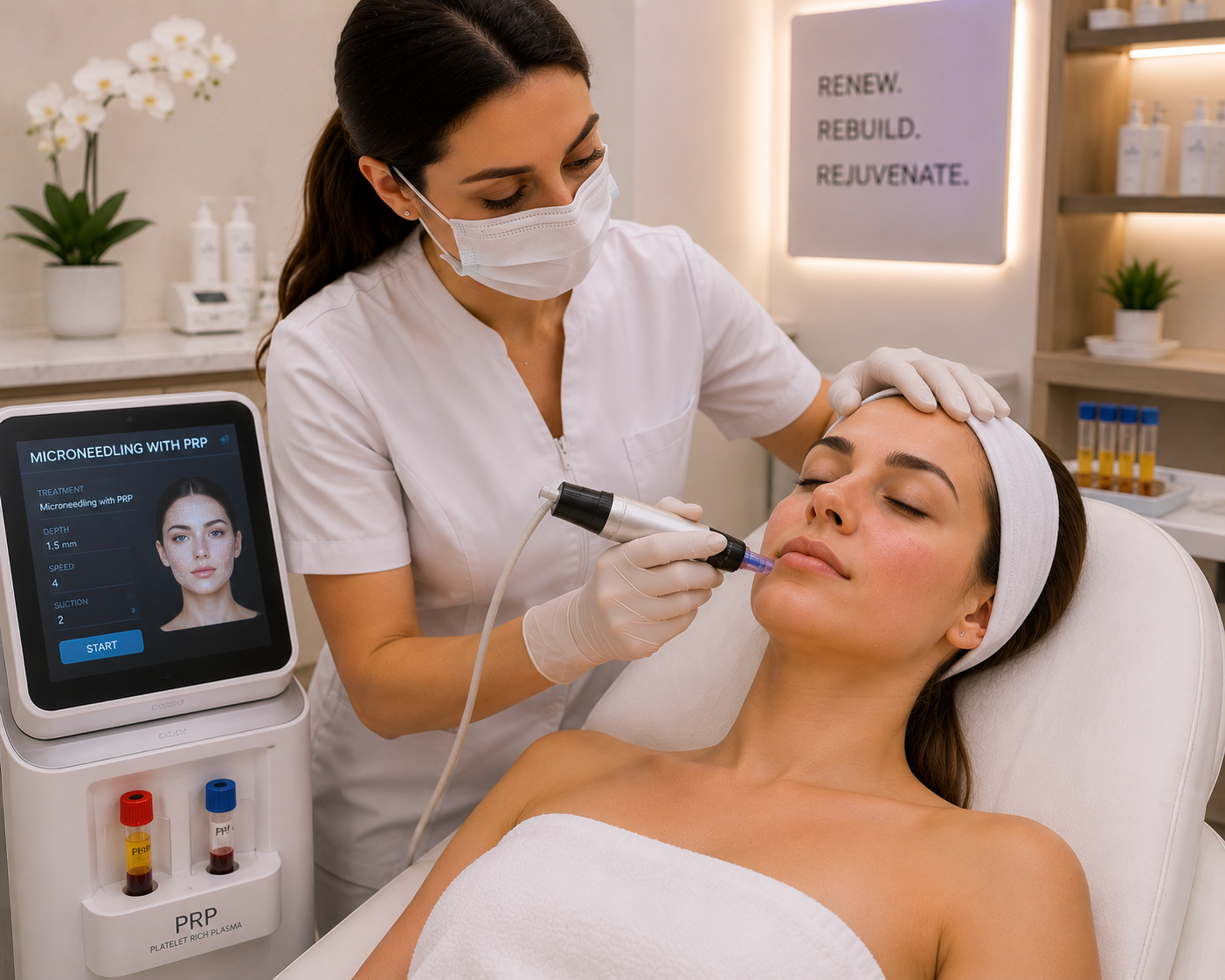 Microneedling with PRP treatment